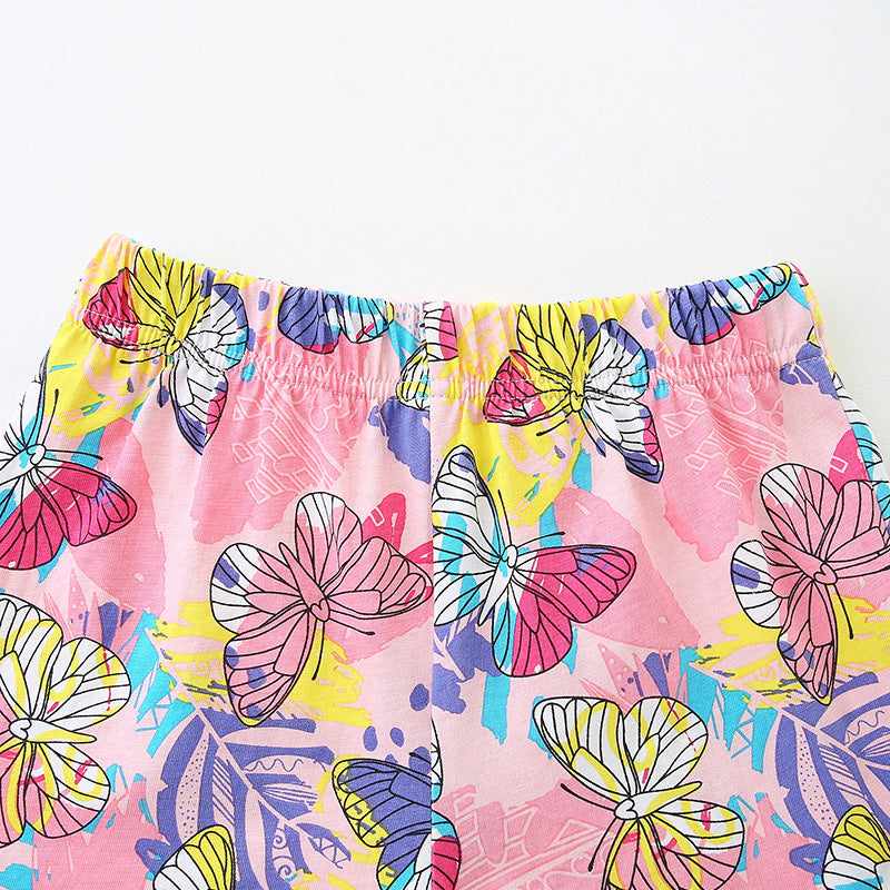 Summer Baby Kids Cute Butterfly Pattern Vest and Shorts Clothing Set