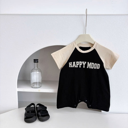 Hot Selling Summer Baby Kids Boys Letters Pattern Color Patchwork