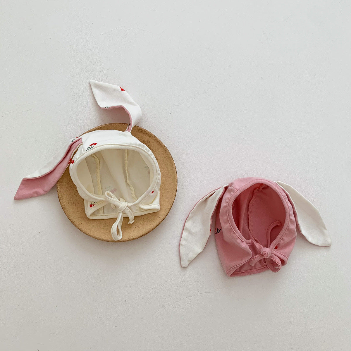 Summer Baby Kids Short Sleeves Cherry Fruits Pattern Onesies and Hat