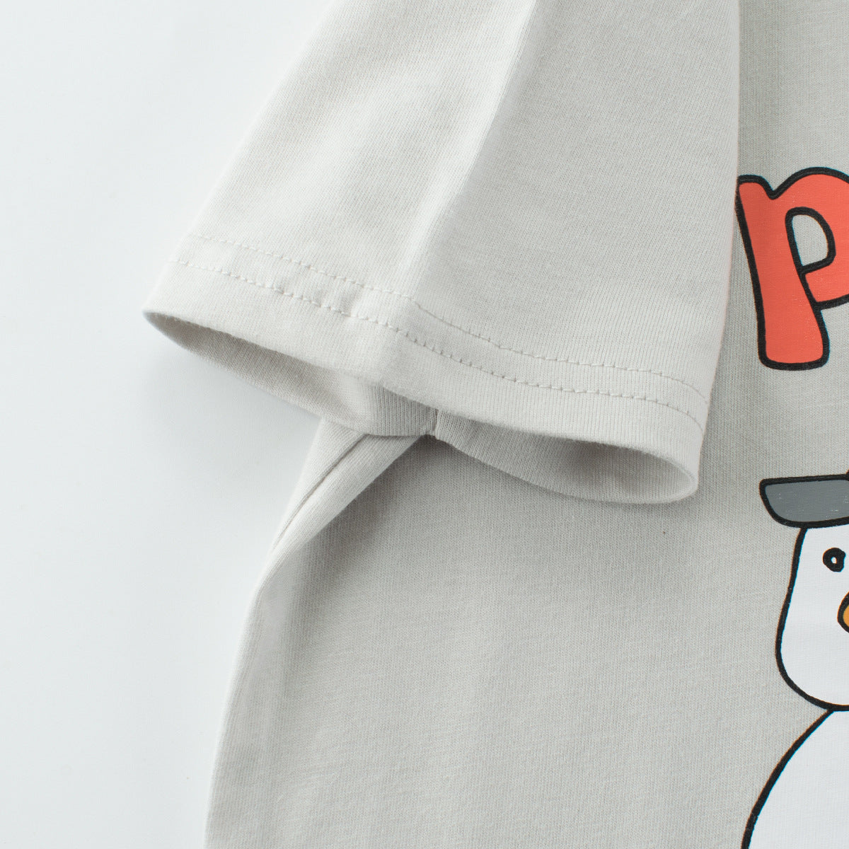 Summer Boys’ Animals Cartoon and Letters Pattern T-shirt in European