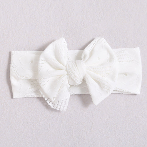 Baby Solid Color Hollow Out Thin Breathable Bow Tie Hot Sale Headband