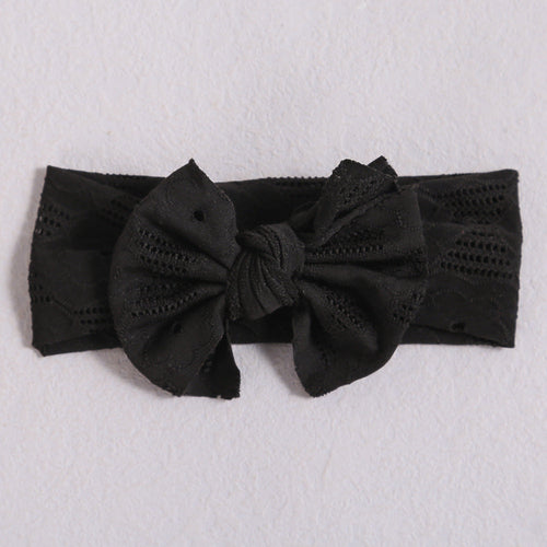 Baby Solid Color Hollow Out Thin Breathable Bow Tie Hot Sale Headband