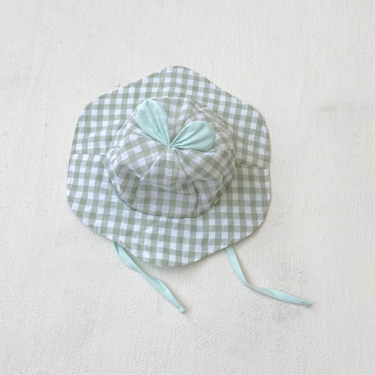 Summer Baby Kids Sleeveless Plaid Pattern Onesies and Hat Casual