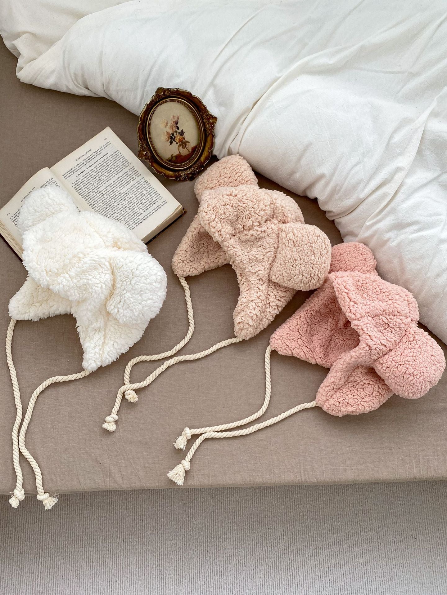 Winter Infant Baby Boys And Girls Solid Fluffy Thermal BOMBER Hats